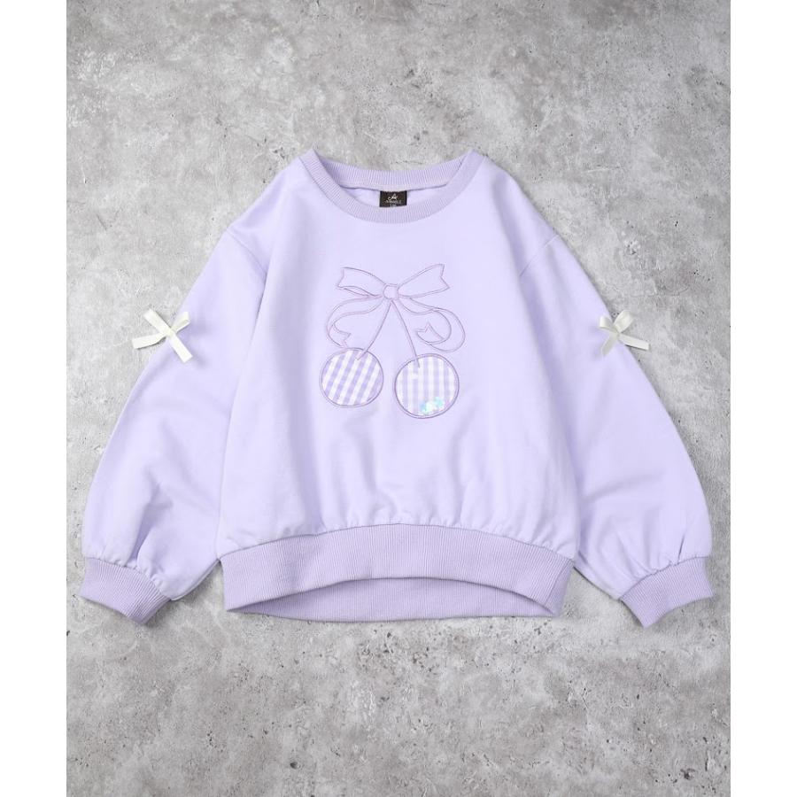 エマーブル AIMABLE ビビッグチェリートレーナー（裏毛） ( 100 110 120 130 140 ) 子ども服 キッズ 小学生 女の子 | DILASH | 01