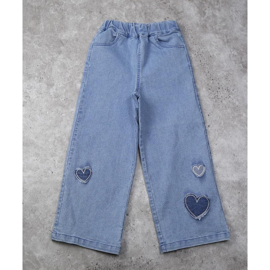 エマーブル AIMABLE ハートパッチワークパンツ ( 100 110 120 130 140 ) 子ども服 キッズ 小学生 女の子 長ズボン | DILASH | 02