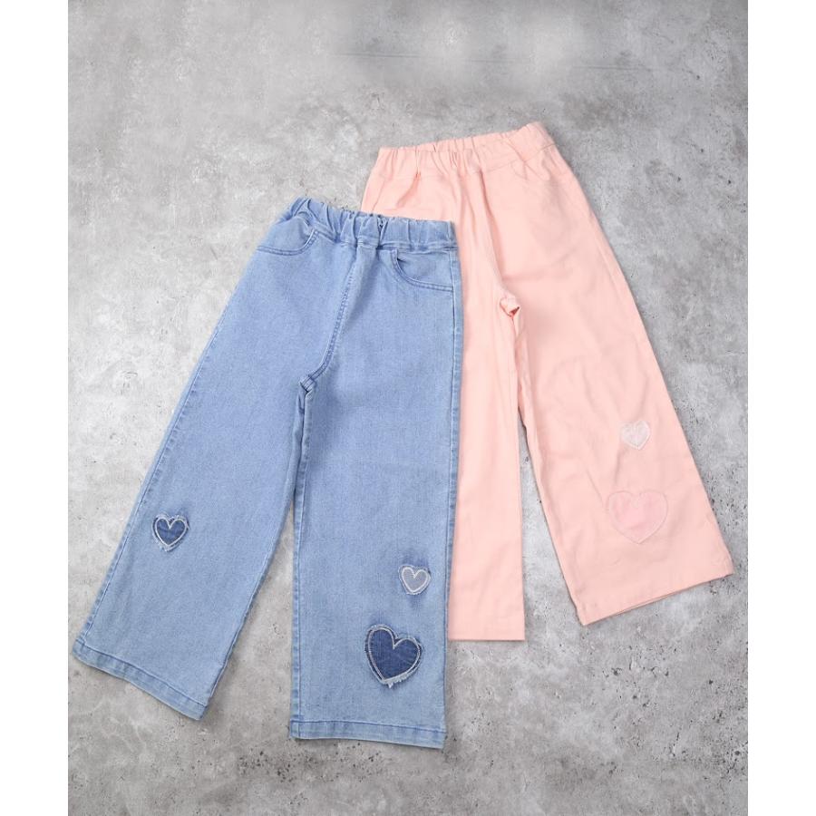 エマーブル AIMABLE ハートパッチワークパンツ ( 100 110 120 130 140 ) 子ども服 キッズ 小学生 女の子 長ズボン | DILASH | 04