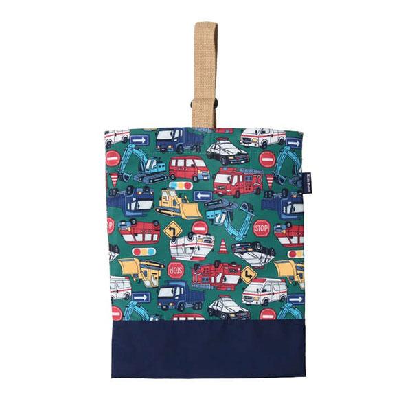 ●30％OFFセール●ラスト1点●キッズフォーレ　Kids Foret　はたらく車・恐竜　総柄シューズケース アウトレット | Kids Foret | 02