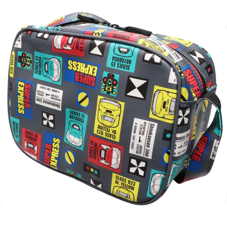 フォーレ　Kids Foret　JR新幹線電車総柄通園バック /丸高衣料 JRコラボ 子ども 男の子   入園 通園 かばん ショルダーバッグ 子鉄 車両 電鉄 | Kids Foret | 03