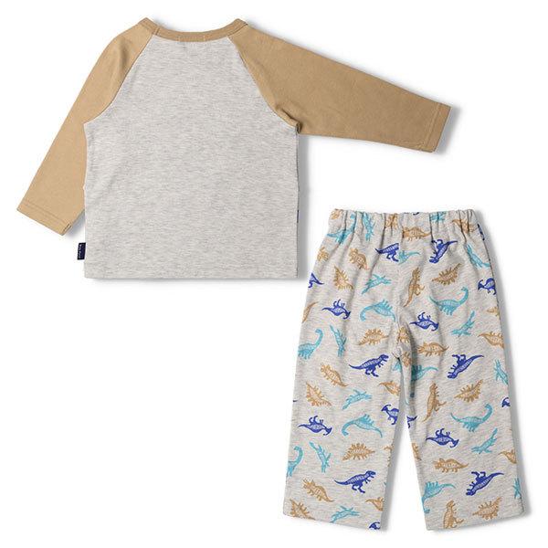 ●40％OFFセール●キッズフォーレ　Kids Foret　恐竜柄長袖長袖パジャマ(90cm）アウトレット ルームウェア | Kids Foret | 03