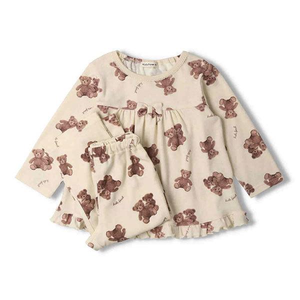●1000円均一セール●キッズフォーレ　Kids Foret　くま柄長袖パジャマ(100・110・120）幼児 キッズ アウトレット | Kids Foret | 04