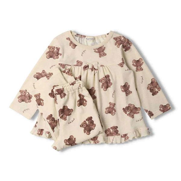 ●1000円均一セール●キッズフォーレ　Kids Foret　くま柄長袖パジャマ(100・110・120）幼児 キッズ アウトレット | Kids Foret | 04