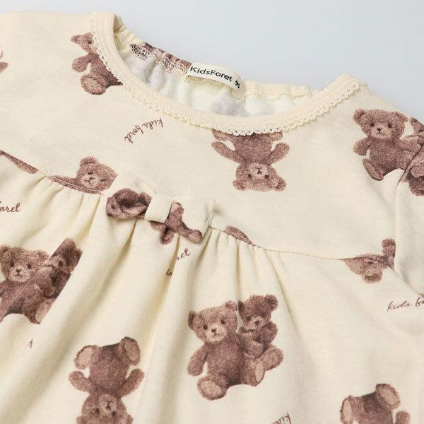 ●1000円均一セール●キッズフォーレ　Kids Foret　くま柄長袖パジャマ(100・110・120）幼児 キッズ アウトレット | Kids Foret | 05