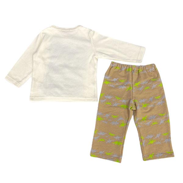 ●40％OFFセール●キッズフォーレ　Kids Foret　恐竜柄ワンマイルウェア　長袖パジャマ(90cm）アウトレット ルームウェア 寝巻 | Kids Foret | 04