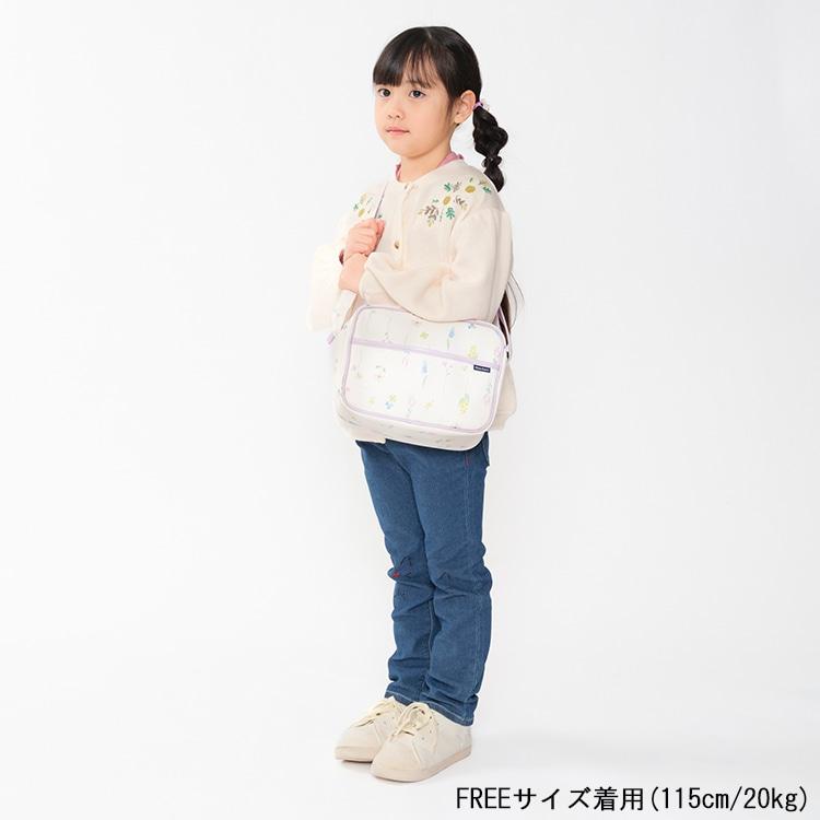 キッズフォーレ　Kids Foret　お花・うさぎ総柄通園バッグ /丸高衣料  子ども 女の子 幼稚園 保育園 入園 通園 かばん ショルダーバッグ かわいい | Kids Foret | 01