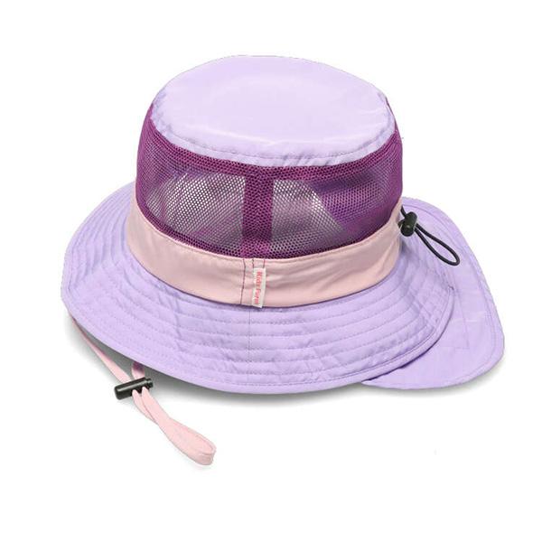 ●30％OFFセール●キッズフォーレ　Kids Foret　日よけたれ付き メッシュ 切替 撥水 ハット 帽子 ( 50cm 52cm 54cm 56cm ）アウトレット | Kids Foret | 01