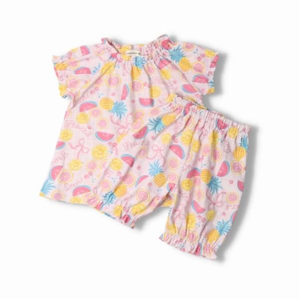 ●30％OFFセール●キッズフォーレ　Kids Foret　フルーツ柄　半袖パジャマ　/丸高衣料(90・100・110・120・130）アウトレット | Kids Foret | 01