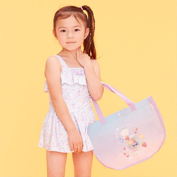 ●30％OFFセール●キッズフォーレ　Kids Foret　スパンコール付きプールバッグ　ビニールバッグ（Free）アウトレット セール 女の子 プール スイミング かばん | Kids Foret | 09