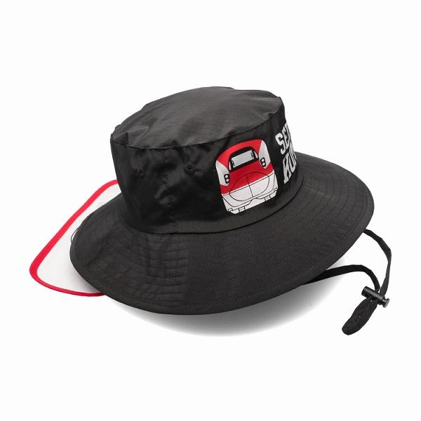 キッズフォーレ　Kids Foret　JR新幹線電車 プリント 撥水　ハット 帽子 日よけ付き　( 50cm 52cm 54cm 56cm ）ドクターイエロー こまち はやぶさ  電車 | Kids Foret | 06