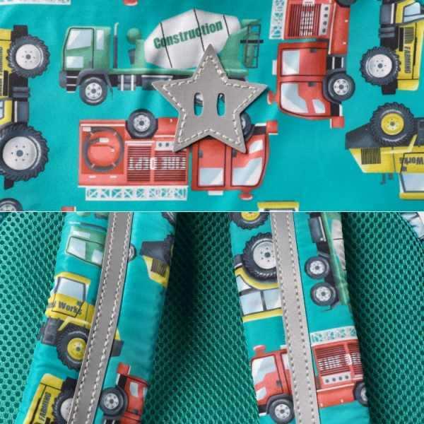 キッズフォーレ　Kids Foret　さくらんぼ　働く車　総柄リュック　（Mサイズ　10L　Lサイズ　15L）リュックサック　女の子　男の子　10リットル　15リットル | Kids Foret | 15