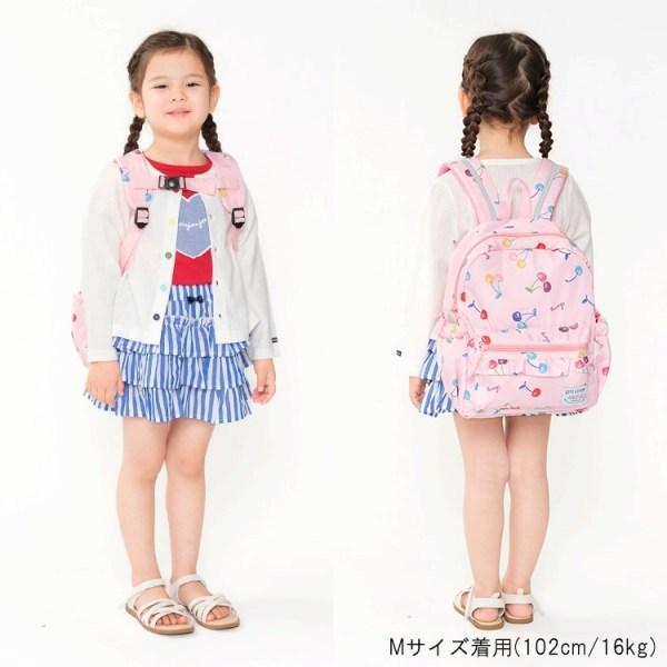 キッズフォーレ　Kids Foret　さくらんぼ　働く車　総柄リュック　（Mサイズ　10L　Lサイズ　15L）リュックサック　女の子　男の子　10リットル　15リットル | Kids Foret | 02