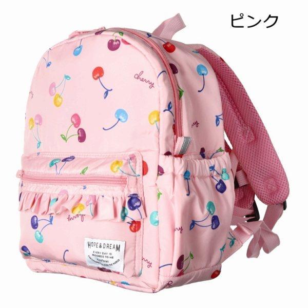 キッズフォーレ　Kids Foret　さくらんぼ　働く車　総柄リュック　（Mサイズ　10L　Lサイズ　15L）リュックサック　女の子　男の子　10リットル　15リットル | Kids Foret | 05