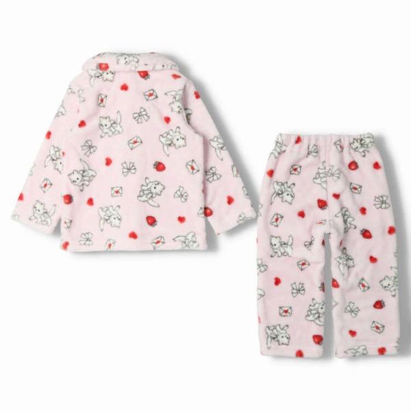 ●30％OFFセール●キッズフォーレ　Kids Foret　ねこ柄　もこもこ　ボア　長袖パジャマ 女の子 お泊り（110cm・120cm）アウトレット | Kids Foret | 04