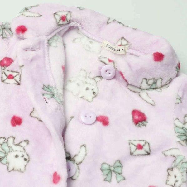 ●30％OFFセール●キッズフォーレ　Kids Foret　ねこ柄　もこもこ　ボア　長袖パジャマ 女の子 お泊り（110cm・120cm）アウトレット | Kids Foret | 05