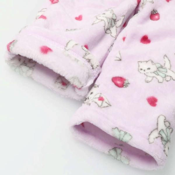 ●30％OFFセール●キッズフォーレ　Kids Foret　ねこ柄　もこもこ　ボア　長袖パジャマ 女の子 お泊り（110cm・120cm）アウトレット | Kids Foret | 08