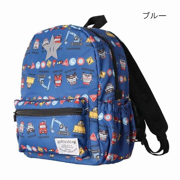 フォーレ　Kids Foret　プードル　働く車　総柄　撥水ボンディングリュック(10L・15L)10リットル　15リットル（鞄　かばん　バッグ　リュックサック） | Kids Foret | 03