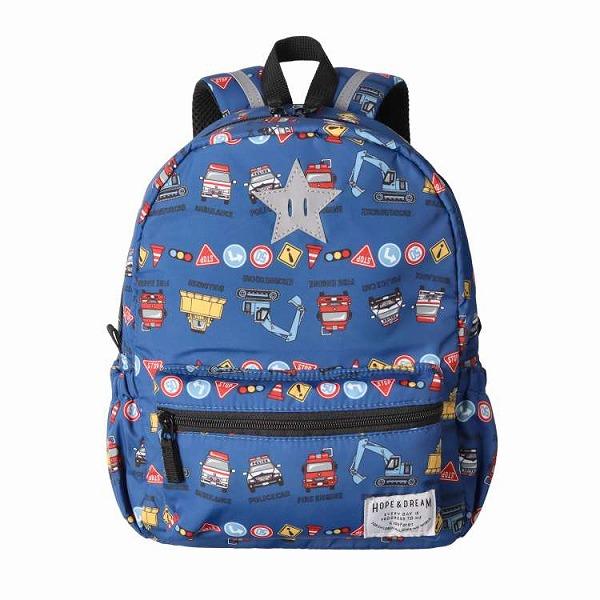 フォーレ　Kids Foret　プードル　働く車　総柄　撥水ボンディングリュック(10L・15L)10リットル　15リットル（鞄　かばん　バッグ　リュックサック） | Kids Foret | 05