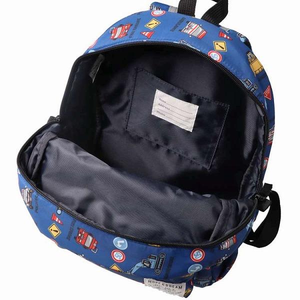 フォーレ　Kids Foret　プードル　働く車　総柄　撥水ボンディングリュック(10L・15L)10リットル　15リットル（鞄　かばん　バッグ　リュックサック） | Kids Foret | 08