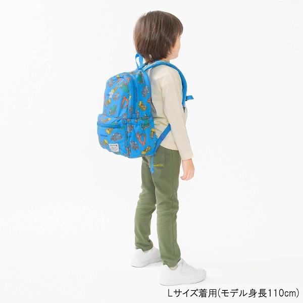 キッズフォーレ Kids Foret くま・働く車 総柄 リュック  ( M 10L・L 15L )  中綿ボンディング 撥水加工 通園 通学 | Kids Foret | 14