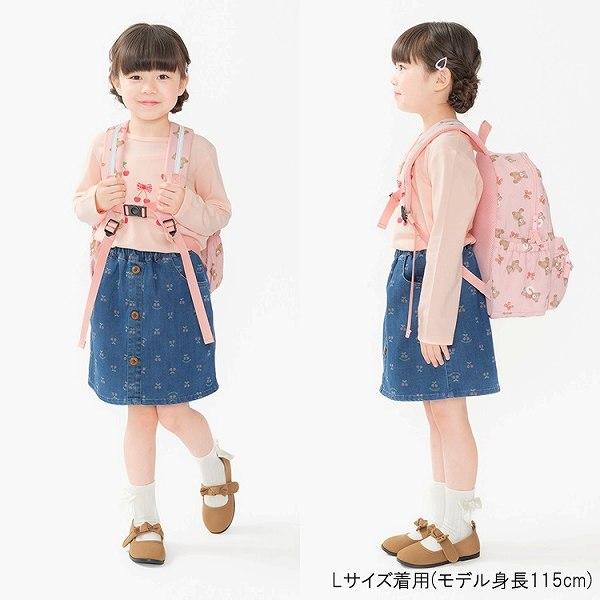 キッズフォーレ Kids Foret くま・働く車 総柄 リュック  ( M 10L・L 15L )  中綿ボンディング 撥水加工 通園 通学 | Kids Foret | 17
