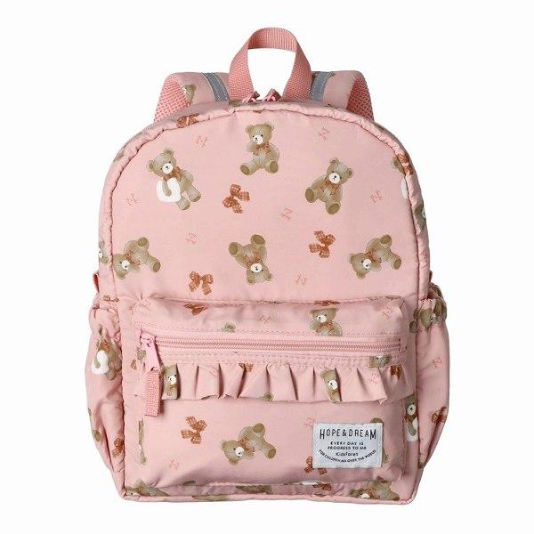 キッズフォーレ Kids Foret くま・働く車 総柄 リュック  ( M 10L・L 15L )  中綿ボンディング 撥水加工 通園 通学 | Kids Foret | 05