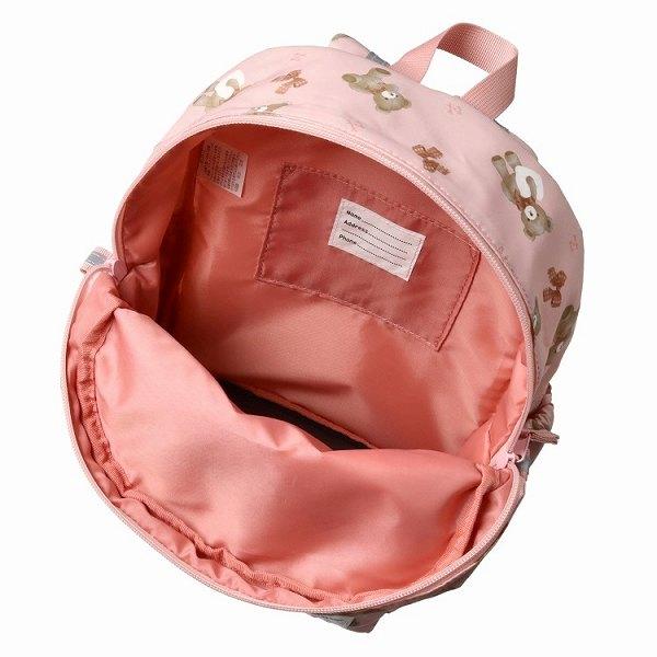 キッズフォーレ Kids Foret くま・働く車 総柄 リュック  ( M 10L・L 15L )  中綿ボンディング 撥水加工 通園 通学 | Kids Foret | 08