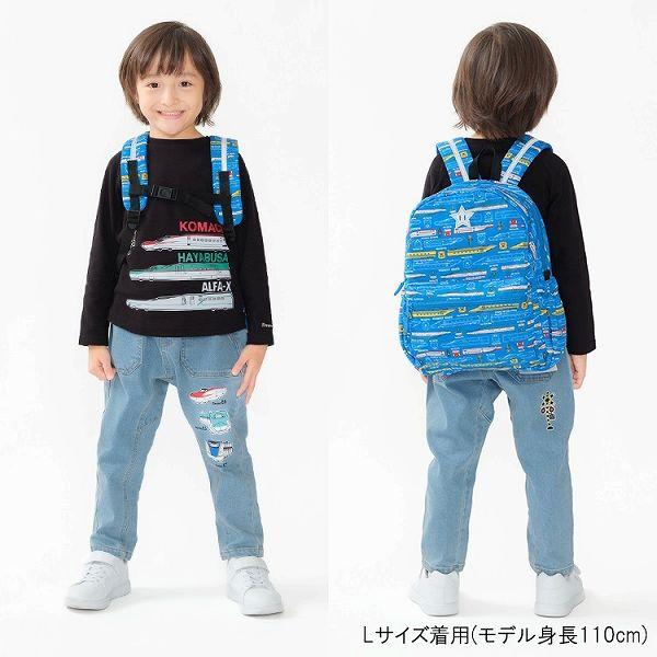 キッズフォーレ Kids Foret JR新幹線 電車 総柄 リュック  ( M 10L・L 15L )  撥水加工 通園 通学  男の子 ギフト | Kids Foret | 12