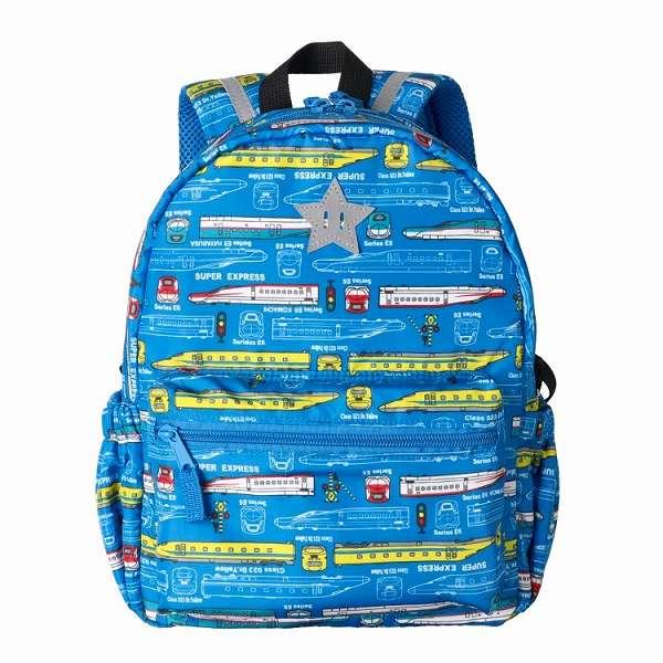 キッズフォーレ Kids Foret JR新幹線 電車 総柄 リュック  ( M 10L・L 15L )  撥水加工 通園 通学  男の子 ギフト | Kids Foret | 01