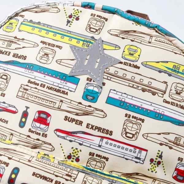 キッズフォーレ Kids Foret JR新幹線 電車 総柄 リュック  ( M 10L・L 15L )  撥水加工 通園 通学  男の子 ギフト | Kids Foret | 06