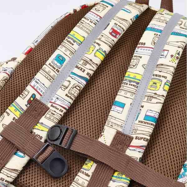 キッズフォーレ Kids Foret JR新幹線 電車 総柄 リュック  ( M 10L・L 15L )  撥水加工 通園 通学  男の子 ギフト | Kids Foret | 08