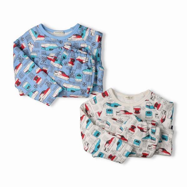 キッズフォーレ Kids Foret JR 新幹線 電車 総柄 長袖 キルト パジャマ  ( 100 110 120 ) キッズ ルームウェア | Kids Foret | 10