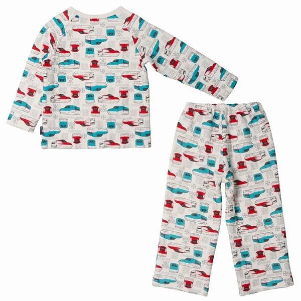 キッズフォーレ Kids Foret JR 新幹線 電車 総柄 長袖 キルト パジャマ  ( 100 110 120 ) キッズ ルームウェア | Kids Foret | 03