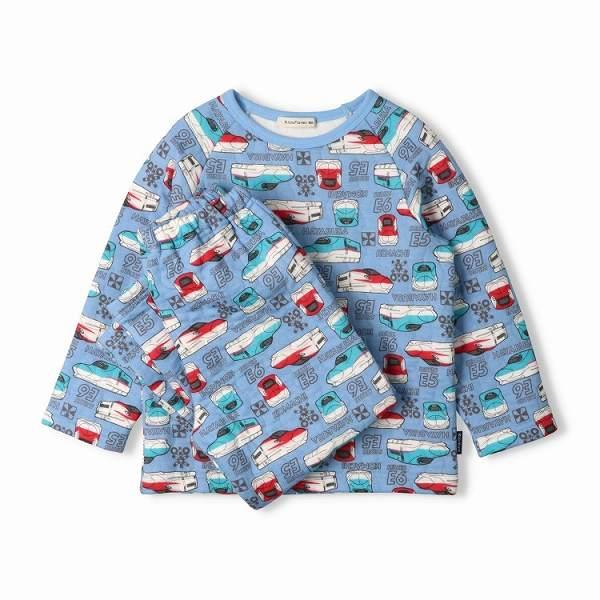 キッズフォーレ Kids Foret JR 新幹線 電車 総柄 長袖 キルト パジャマ  ( 100 110 120 ) キッズ ルームウェア | Kids Foret | 04