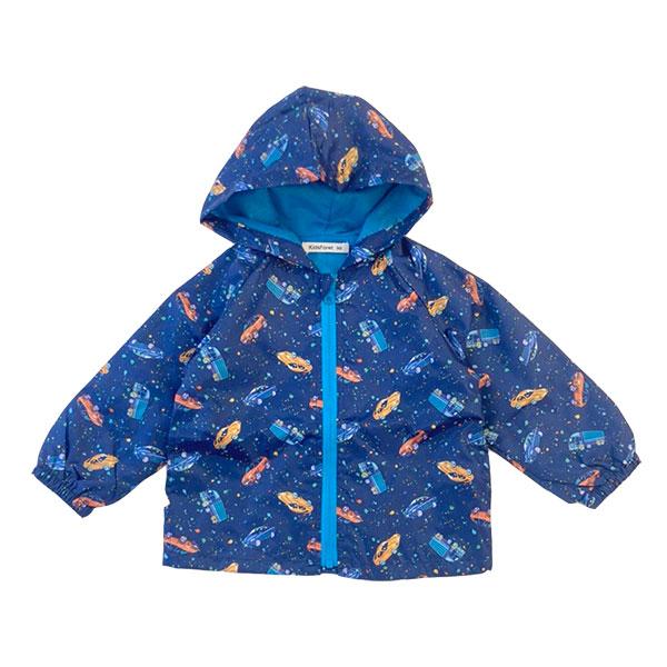 ●40％OFFセール●キッズフォーレ　Kids Foret　車柄 恐竜柄 花粉ガード＆撥水加工パーカー(90・100・110・120・130）アウトレット レインコート | Kids Foret | 01