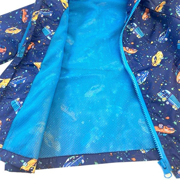 ●40％OFFセール●キッズフォーレ　Kids Foret　車柄 恐竜柄 花粉ガード＆撥水加工パーカー(90・100・110・120・130）アウトレット レインコート | Kids Foret | 03