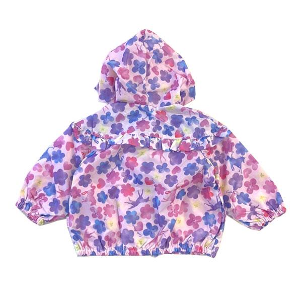 ●40％OFFセール●キッズフォーレ　Kids Foret　お花＆ハート柄 サクランボ柄 花粉ガード＆撥水加工パーカー(90cm）アウトレット レインコート | Kids Foret | 02