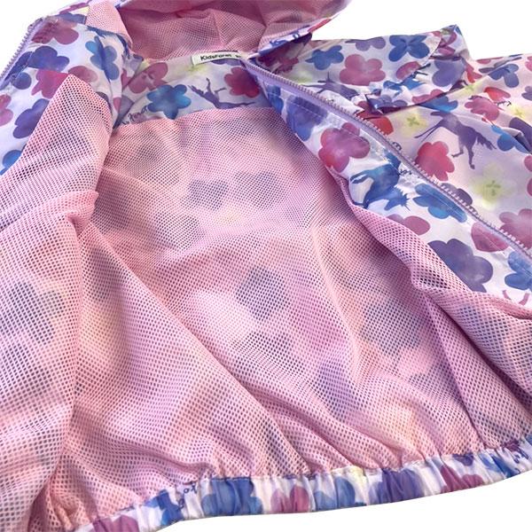 ●40％OFFセール●キッズフォーレ　Kids Foret　お花＆ハート柄 サクランボ柄 花粉ガード＆撥水加工パーカー(90cm）アウトレット レインコート | Kids Foret | 03