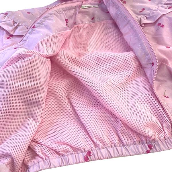 ●40％OFFセール●キッズフォーレ　Kids Foret　お花＆ハート柄 サクランボ柄 花粉ガード＆撥水加工パーカー(90cm）アウトレット レインコート | Kids Foret | 06