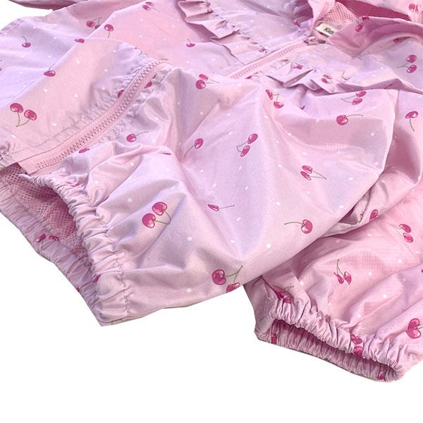 ●40％OFFセール●キッズフォーレ　Kids Foret　お花＆ハート柄 サクランボ柄 花粉ガード＆撥水加工パーカー(90cm）アウトレット レインコート | Kids Foret | 07