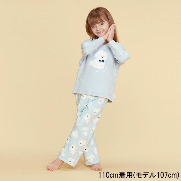 キッズフォーレ　Kids Foret　ポメラニアン柄長袖キルトパジャマ いぬ (110・120・130）/丸高衣料  デイリーウェア お出かけ 子ども ルームウェア　寝巻 | Kids Foret | 10