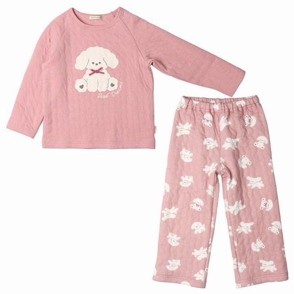 キッズフォーレ Kids Foret いぬ柄 長袖キルト パジャマ ( 100 110 120 ) 子ども服 キッズ ルームウェア | Kids Foret | 02