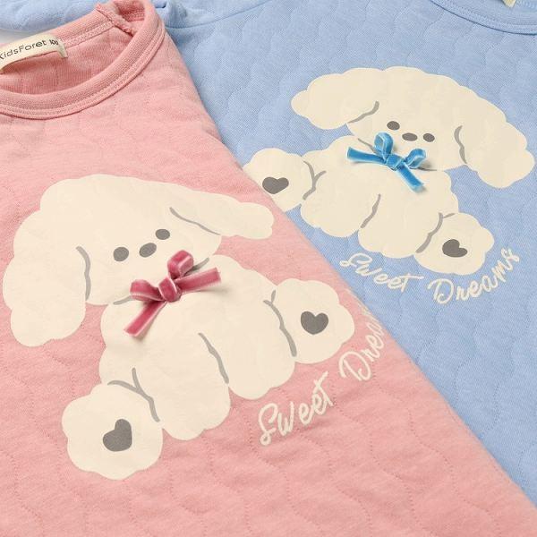 キッズフォーレ Kids Foret いぬ柄 長袖キルト パジャマ ( 100 110 120 ) 子ども服 キッズ ルームウェア | Kids Foret | 04