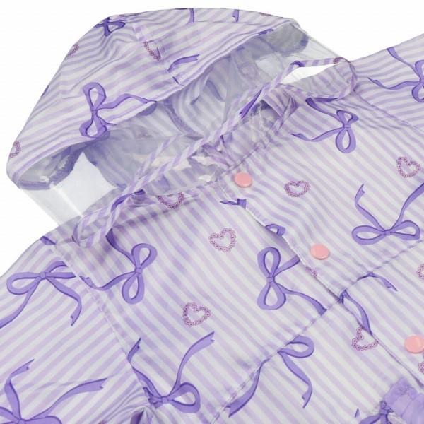 ●30％OFFセール●キッズフォーレ　Kids Foret　リボン・ユニコーン柄フリル付レインコート（S・85-95）雨具 カッパ アウトレット | Kids Foret | 06