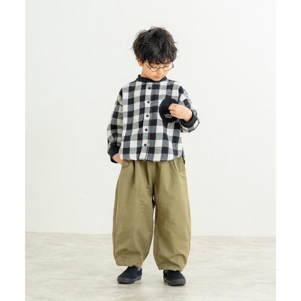 ディラッシュ DILASH タック＆半円切替 パンツ ( 100 110 120 130 140 )子ども服 幼児 キッズ ワイドパンツ | DILASH | 01