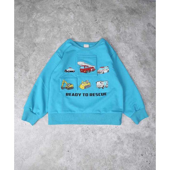 ●50％OFFセール●ディラッシュ DILASH はたらく車 いっぱい トレーナー ( 90 100 110 120 ) アウトレット | DILASH | 02