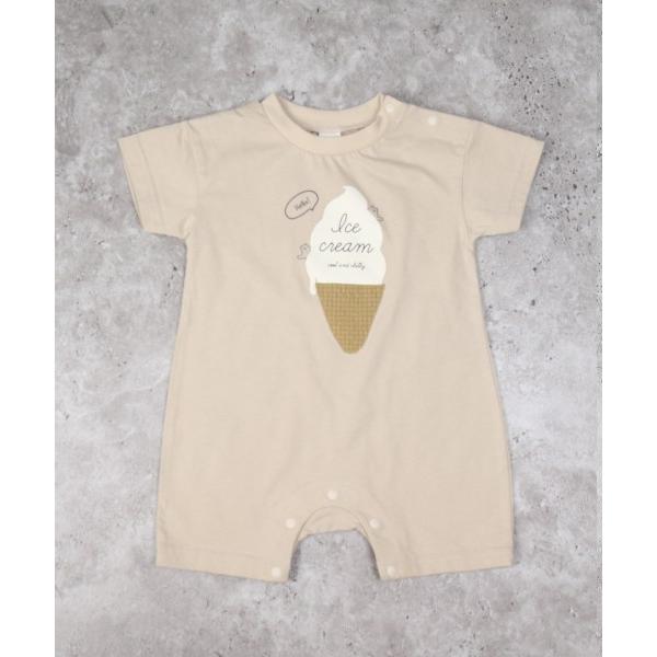 ディラッシュ　DILASH アイスクリーム柄 ロンパース(70・80)子ども服　ベビー　赤ちゃん　男の子　女の子　半袖　半パン　夏服　ショートオール　カバーオール | DILASH | 01
