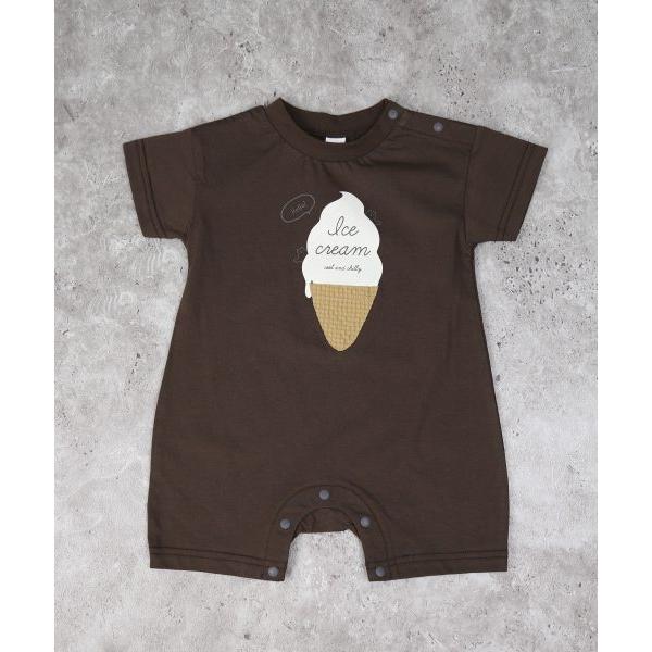 ディラッシュ　DILASH アイスクリーム柄 ロンパース(70・80)子ども服　ベビー　赤ちゃん　男の子　女の子　半袖　半パン　夏服　ショートオール　カバーオール | DILASH | 02