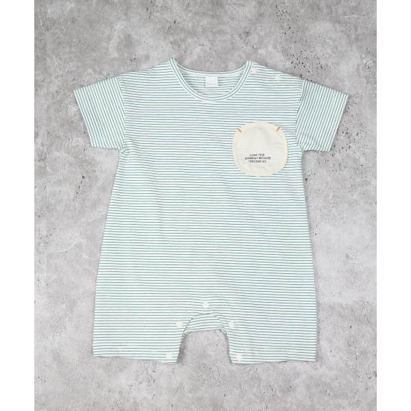 ●50％OFFセール●ディラッシュ　DILASH ボーダー ロンパース(70・80)子ども服　ベビー　赤ちゃん　男の子　女の子　半袖　半パン　夏服　ショートオール　カバ | DILASH | 03